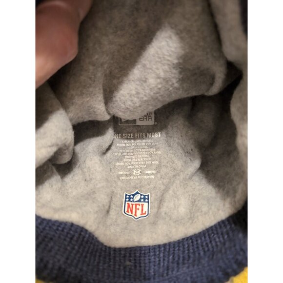 New Era New England Patriots Fleece Lined Beanie Blue/Gray - Picture 3 of 4